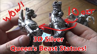 The Queens Beasts Lion  Solid Silver Statue Collection from Heads or Tails Coins amp Collectables [upl. by Kristie]