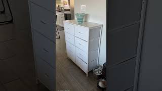 This beautiful white chest of drawers has a wipeable surface on the front of each drawer [upl. by Alden]