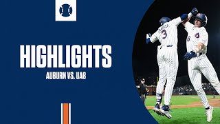 Auburn Baseball  Highlights vs UAB [upl. by Gollin127]