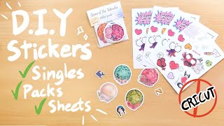 DIY Stickers Singles Packs and Sheets  NO CRICUT NEEDED [upl. by Eruza265]