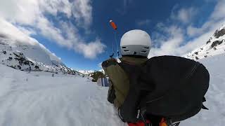 Snowkiting Obertauern Zeitlupenkiten 2 3 2024 harter Schnee [upl. by Va776]