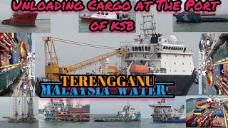 Unloading Cargo at The Port of ksb Terengganu Malaysia water Petronas [upl. by Langston]