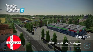 Breisgau County Map Tour Dansk Farming Simulator 22 [upl. by Aleehs]