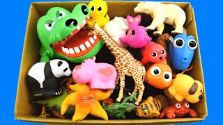 Sea Animals Wild Animals and Zoo Animal Toys  Learn Animal Names [upl. by Connor138]