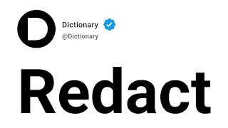 Redact Meaning In English [upl. by Nirret]