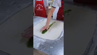 Scallion Oil Cake satisfying delicious satisfyingvideo [upl. by Bornstein]