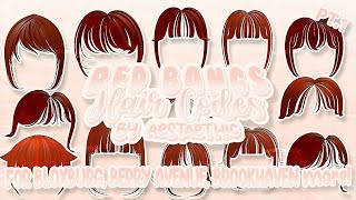 BERRY AVENUE HAIR CODES RED BANGS PT1 ID BROOKHAVEN RP HAIR CODES amp BLOXBURG CODES HAIR roblox [upl. by Eanerb]