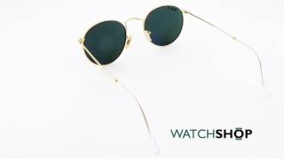 RayBan Mens Round Metal Sunglasses RB34471125850 [upl. by Elletnohs]