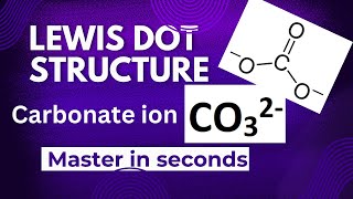 Master CO3 2 lewis dot structure  Carbonate ion [upl. by Jorgenson]