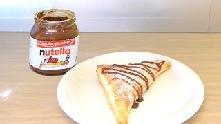 Nutella Puff Pastry Turnover Recipe [upl. by Estas]