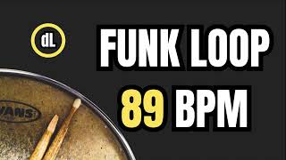 Funk Drum Groove Loop 89 BPM [upl. by Vtarj]