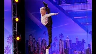 Danylo amp Oskar Adorable 8 Year Old and Dad  Amazing Acrobatic Routine  Americas Got Talent 2017 [upl. by Maurilla]