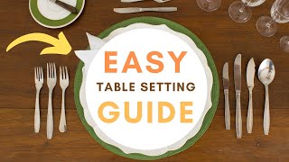 How to Set a Dinner Table with Cutlery FULL TUTORIAL [upl. by Nofets]