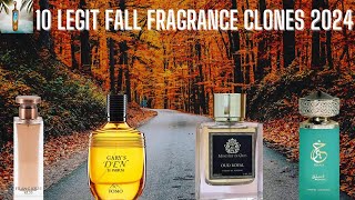 10 Mostly LONG LASTING and LEGIT Clone Fragrances Fall 2024 [upl. by Nodnar44]