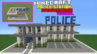 Minecraft Tutorial How To Make A Police Station InteriorExterior Inside And Outside [upl. by Branen609]