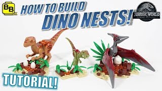 HOW TO BUILD LEGO DINOSAUR EGG NESTS [upl. by Andri]