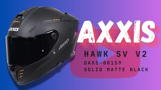 UNBOXING HELMET AXXIS HAWK SV Solid Matte Black [upl. by Mayram119]