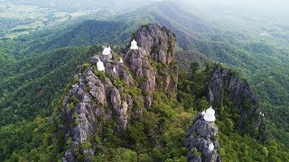 Stunning Mountaintop Pagodas in Lampang Thailand [upl. by Annoel]