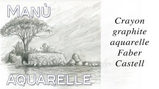 Crayon graphite aquarelle Faber Castell par manù Truepainting [upl. by Torhert493]