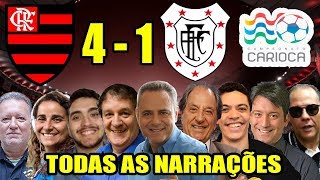 Todas as narrações  Flamengo 4 x 1 Americano  Campeonato Carioca 2019 [upl. by Bordie241]