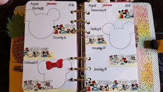 FILOFAX Wochendeko Filofax Decoration Week 33 MickyMouse [upl. by Anole]