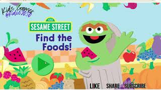 Oscar the grouch find the food  Sesame Street Preschool Game  elmos compilation [upl. by Llyrad]