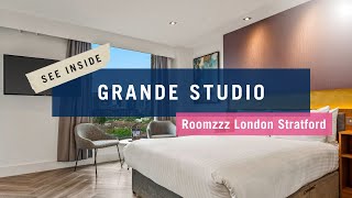 Grande Studio  Apartment Tour  Roomzzz Aparthotels London Stratford [upl. by Anemolihp827]