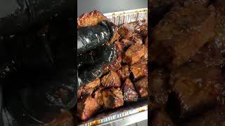 Smoked Beef Brisket Burnt Ends 👀 brisket shorts [upl. by Yregerg738]