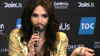 ESCKAZ in Copenhagen Austria meet and greet Conchita Wurst [upl. by Ashia]