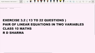 Ex 32 Part 2 Class 10 Maths RD Sharma [upl. by Kaitlin819]