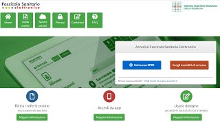 Videolezione n2  Come usare il Fascicolo sanitario elettronico dal proprio PC [upl. by Nywra]