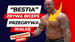 BESTIA PIECHOWIAK  ZRYWA BICEPS  PRZEGRYWA WALKĘ CLOUT MMA [upl. by Enyrhtak610]