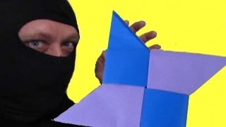 Make an Origami Ninja throwing Star shuriken [upl. by Iroc]