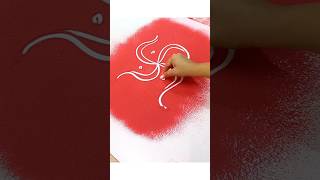 Swastik rangoli design  Swastik kaise banaye  Easy Swastik drawing satiya shorts video rangoli [upl. by Mharba]