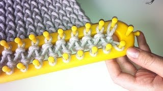 How to Loom Knit a Scarf  Crossed Stockinette Stitch DIY Tutorial [upl. by Garek]