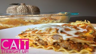 Pumpkin Lasagna Recipe  Cait Straight UP [upl. by Velick]