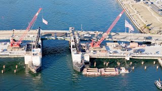 TUGBOAT CRASHES INTO BRIDGE Sea Bright New Jersey 111524 [upl. by Notterb]