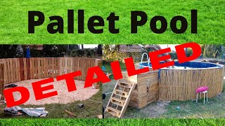 Above Ground Pallet Pool Detailed DIY [upl. by Evalyn822]