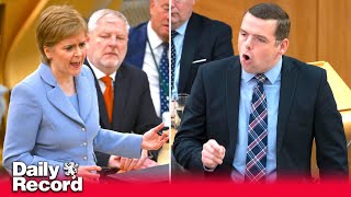 Nicola Sturgeon and Douglas Ross clash over the legality of another Scottish independence referendum [upl. by Ainahpets]