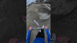 Would you try this🤔 scooter skatepark challenge funny comedy england uk british skate [upl. by Adnamor966]