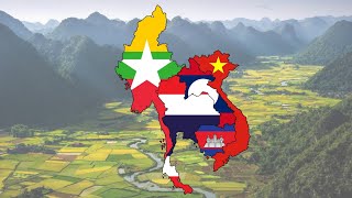 Indochina ¦ Flag Map Speedart [upl. by Nollad375]