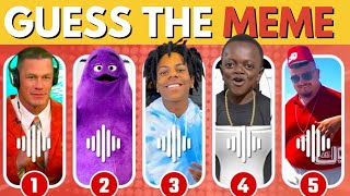 GUESS THE MEME SONG🔥  FAMOUS MEMES  MrBeast iShowSpeed SKIBIDIfunny [upl. by Keemahs]