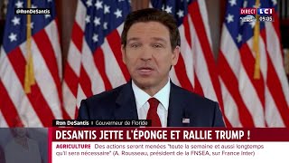 Etats Unis  Ron DeSantis jette léponge et rallie Donald Trump [upl. by Eivol]