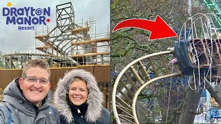 Drayton Manor NEW Coaster Update Clearance Testing Station Construction amp MORE [upl. by Nylitak440]