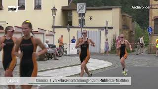 Verkehrseinschränkungen in Grimma wegen Muldental Triathlon [upl. by Annaig]