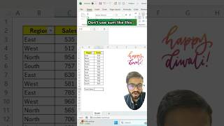 Dont Use Sum in Excel‼️Instead Use Amazing Function excel exceltricks exceltips shorts [upl. by Ajiat892]