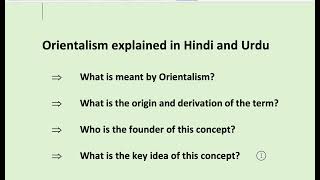 Orientalism explained in Hindi and Urdu  What is Orientalism by Edward Said [upl. by Laleb104]