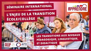 Restitutions détudes Les transitions aux niveaux pédagogique linguistique et didactique [upl. by Filberte]