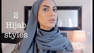 Chiffon HIJAB TUTORIAL  2 Perfect Hijab Styles For Special Occasions [upl. by Anelagna988]