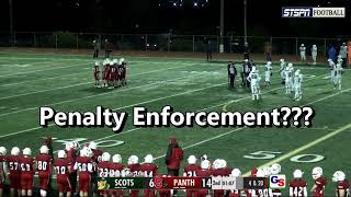 High School Football Officiating  Training Clip 27  Punt With KCI and Blindside Block [upl. by Anaeco]